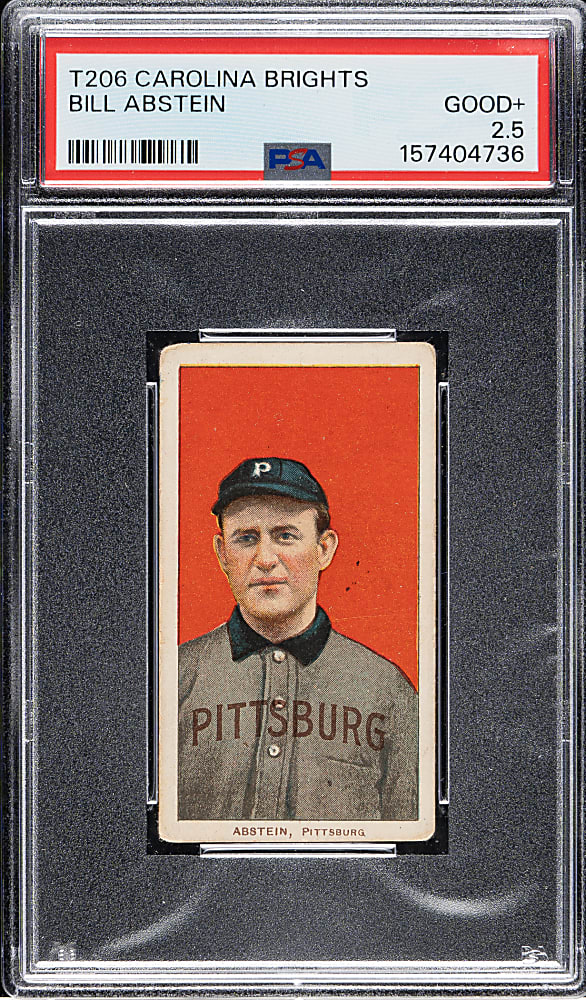 1909-1911 T206 White Border Bill Abstein PSA GOOD+ 2.5 - Carolina Brights Back