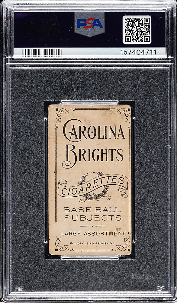 1909-1911 T206 White Border Bill Burns PSA POOR 1 - Carolina Brights Back