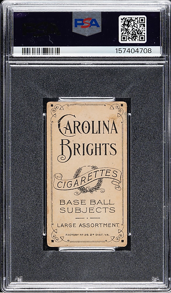 1909-1911 T206 White Border Donie Bush PSA POOR 1 - Carolina Brights Back