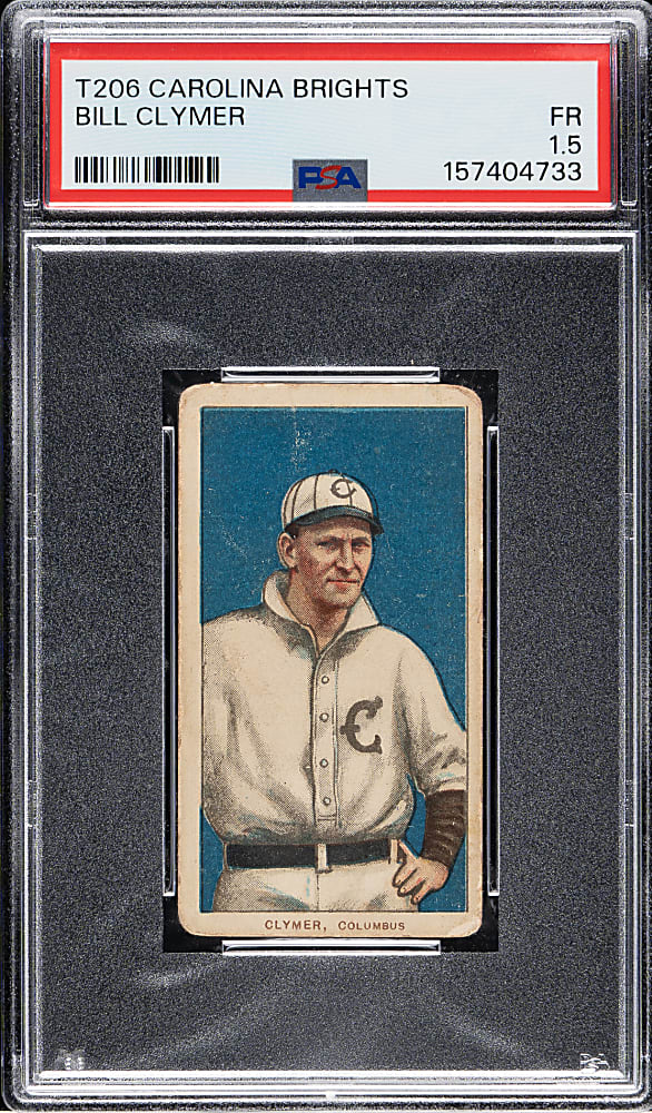 1909-1911 T206 White Border Bill Clymer PSA FAIR 1.5 - Carolina Brights Back