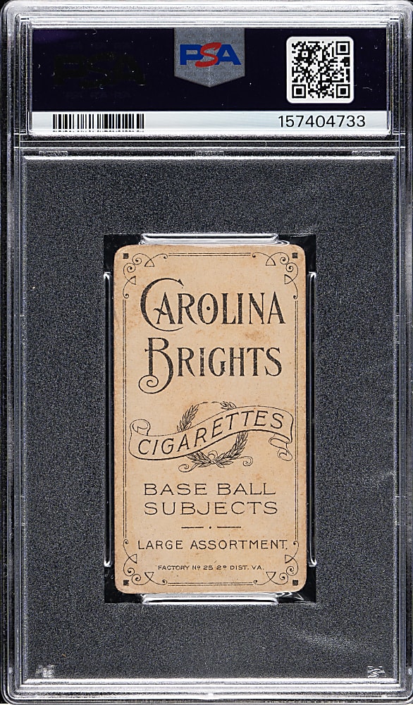 1909-1911 T206 White Border Bill Clymer PSA FAIR 1.5 - Carolina Brights Back
