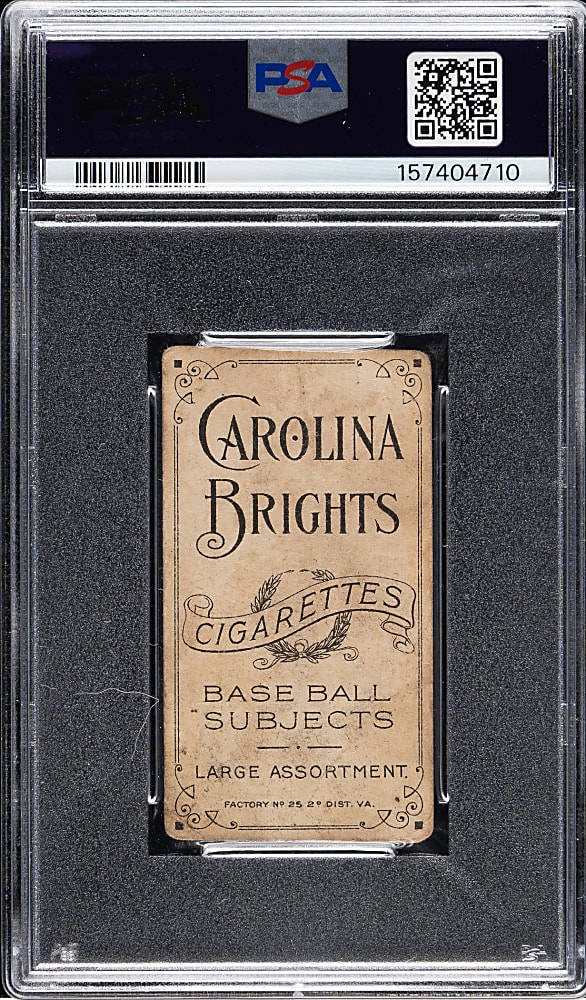 1909-1911 T206 White Border Ted Easterly PSA POOR 1 - Carolina Brights Back