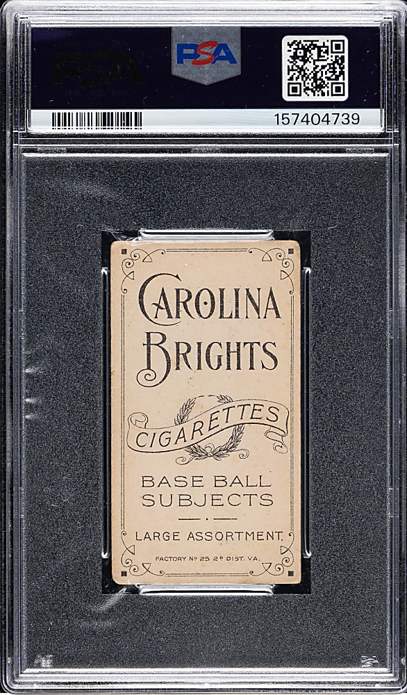1909-1911 T206 White Border John Ganzel PSA GOOD 2 - Carolina Brights Back