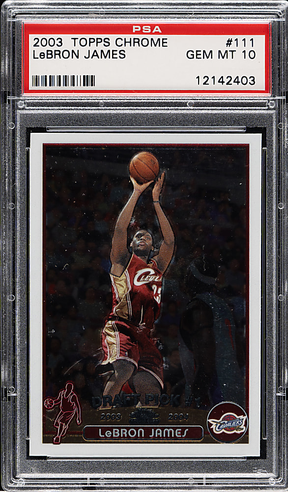2003-2004 Topps Chrome Basketball #111 LeBron James Rookie PSA GEM MINT 10