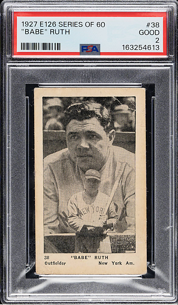 1927 E126 American Caramel "Series of 60" #38 Babe Ruth PSA GOOD 2