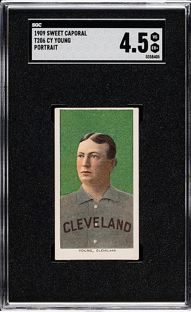 1909-1911 T206 White Border Cy Young Portrait SGC VG/EX+ 4.5
