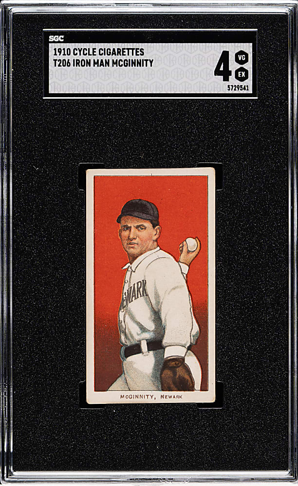 1909-1911 T206 White Border "Iron Man" McGinnity SGC VG/EX 4 - Cycle 350 Back