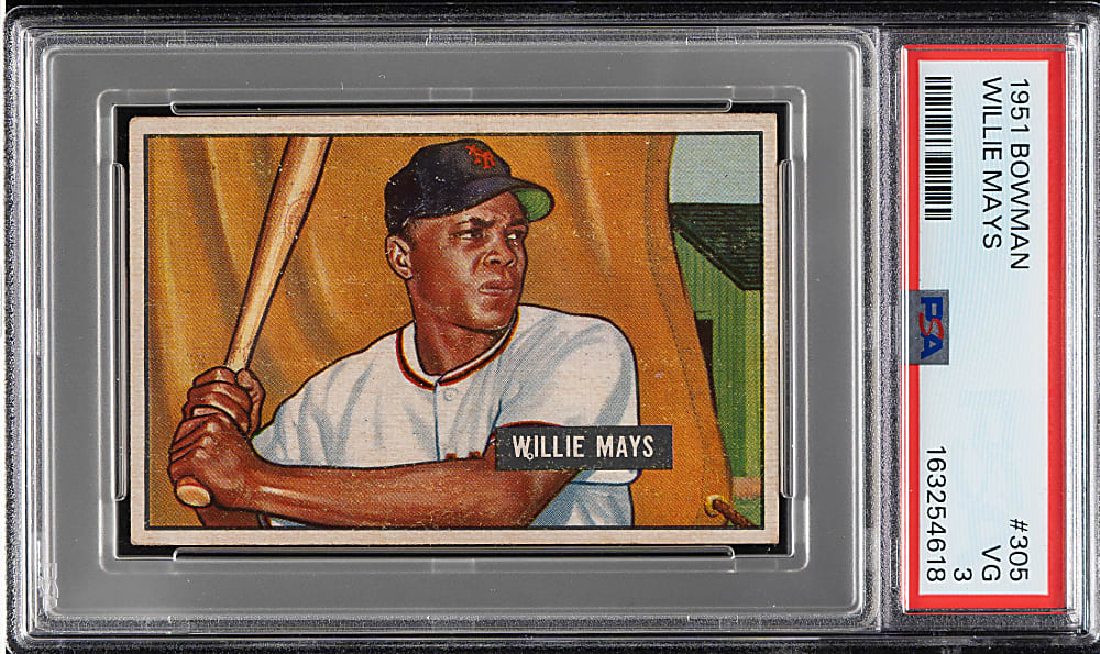 1951 Bowman #305 Willie Mays Rookie PSA VG 3
