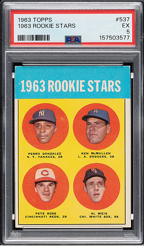 1963 Topps #537 Pete Rose Rookie PSA EX 5