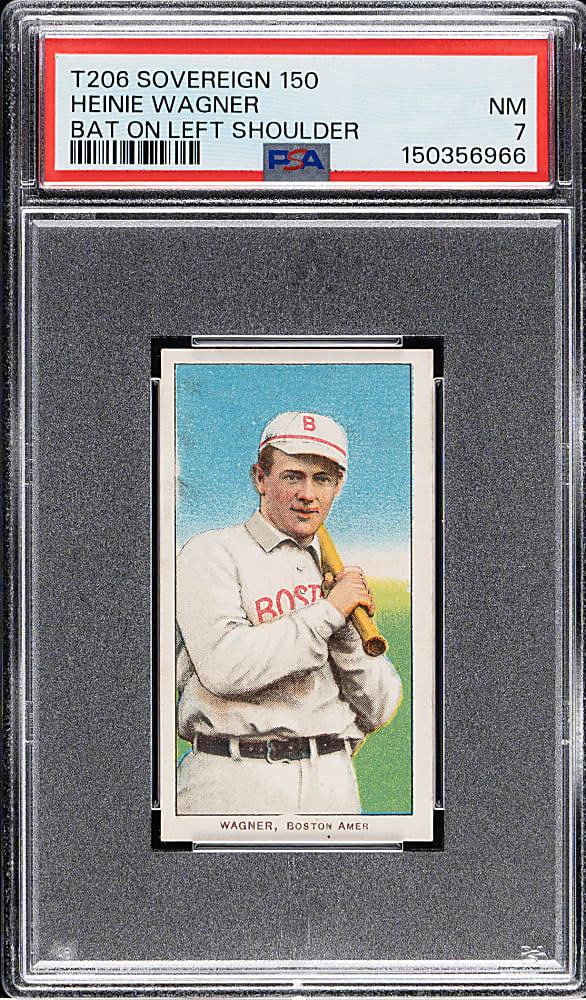 1909-1911 T206 White Border Heinie Wagner Bat On Left Shoulder PSA NM 7 - Sovereign 150 Back
