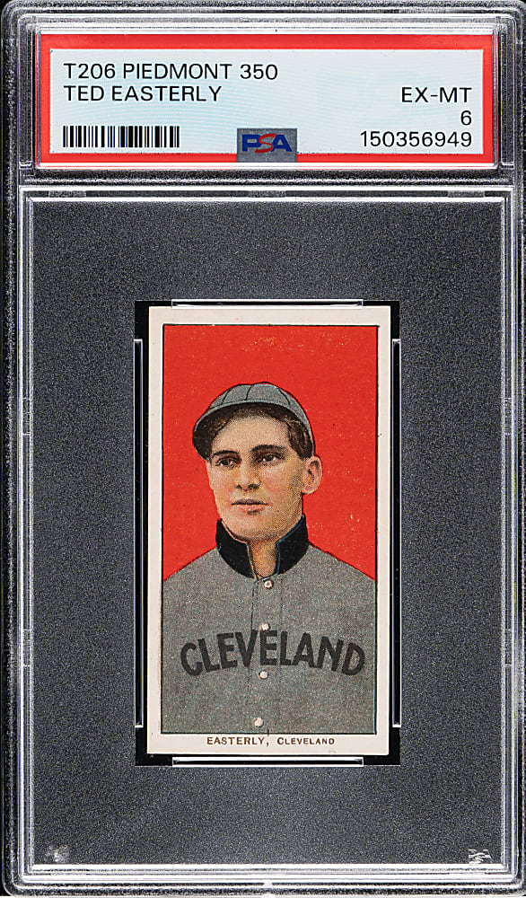1909-1911 T206 White Border Ted Easterly PSA EX-MT 6