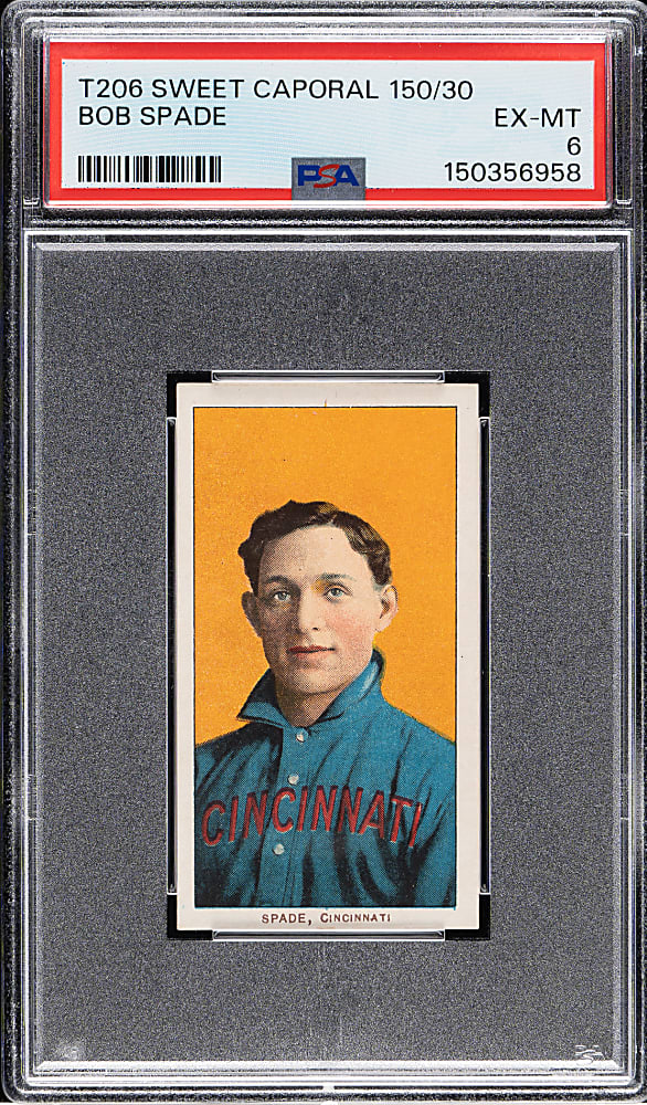 1909-1911 T206 White Border Bob Spade PSA EX-MT 6
