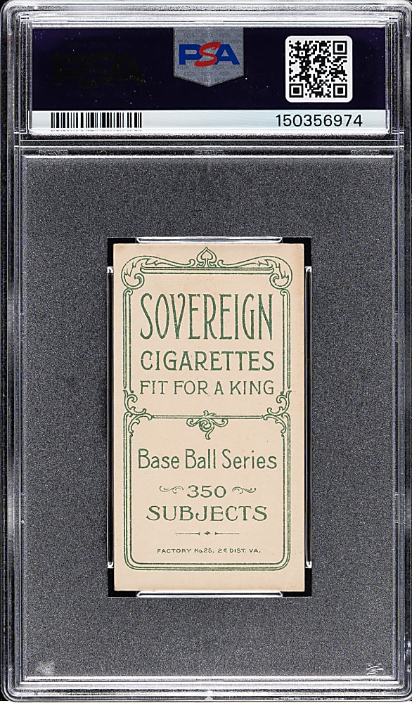 1909-1911 T206 White Border Bill Dineen PSA EX-MT 6 - Sovereign 350 Back