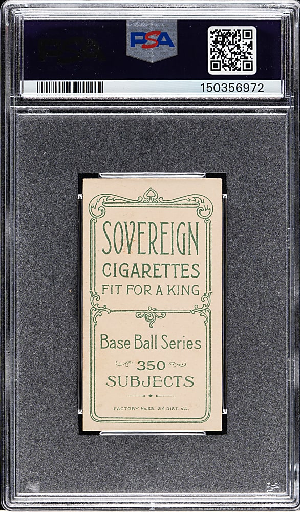 1909-1911 T206 White Border Pat Moran PSA EX-MT 6 - Sovereign 350 Back