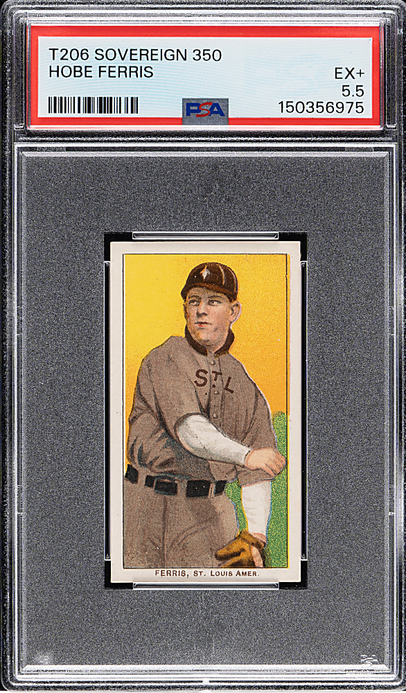 1909-1911 T206 White Border Hobe Ferris PSA EX+ 5.5 - Sovereign 350 Back