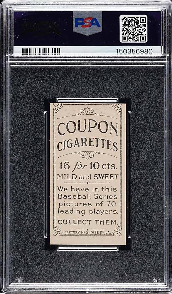 1919 T213 Coupon Cigarettes (Type 3) Jack Quinn PSA EX-MT 6