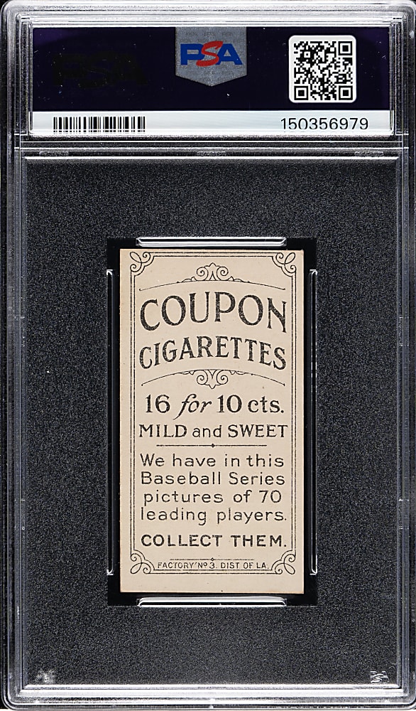 1919 T213 Coupon Cigarettes (Type 3) Dots Miller PSA EX-MT 6