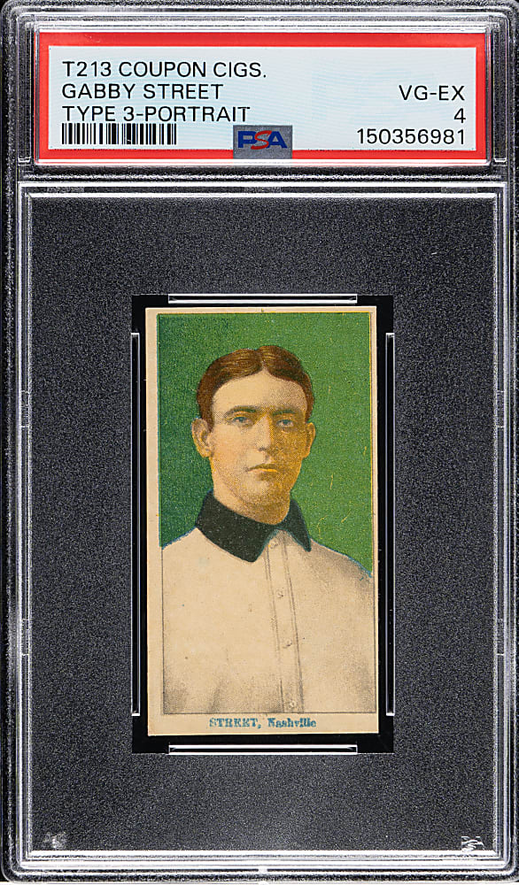 1919 T213 Coupon Cigarettes (Type 3) Gabby Street Portrait PSA VG-EX 4