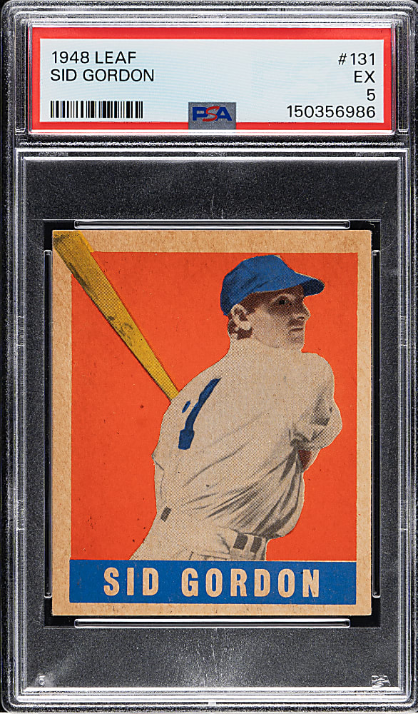 1948-1949 Leaf #131 Sid Gordon Short Print PSA EX 5