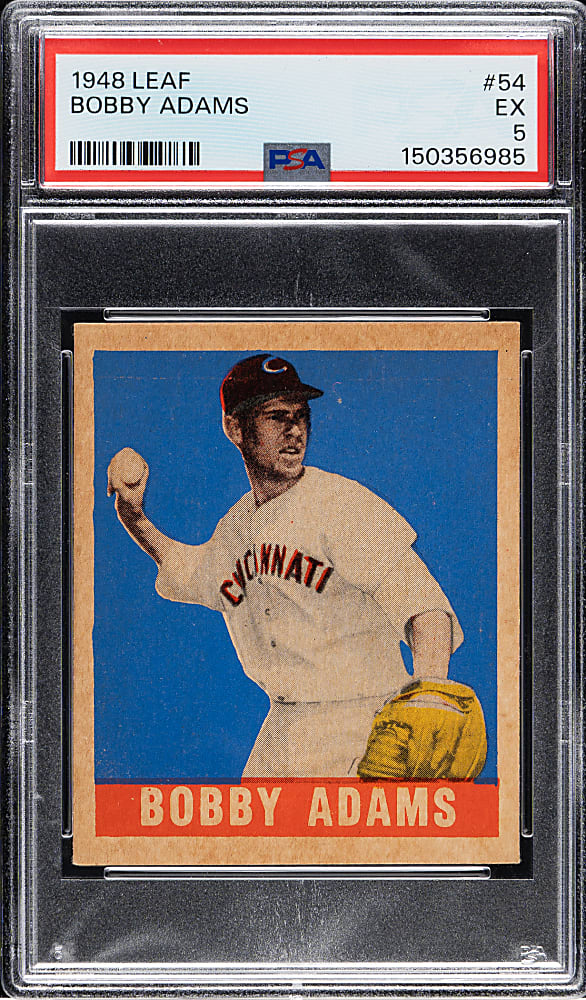 1948-1949 Leaf #54 Bobby Adams Short Print PSA EX 5