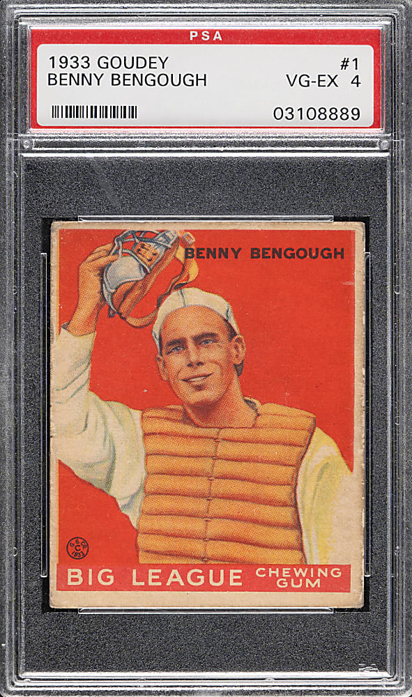 1933 R319 Goudey #1 Benny Bengough PSA VG-EX 4