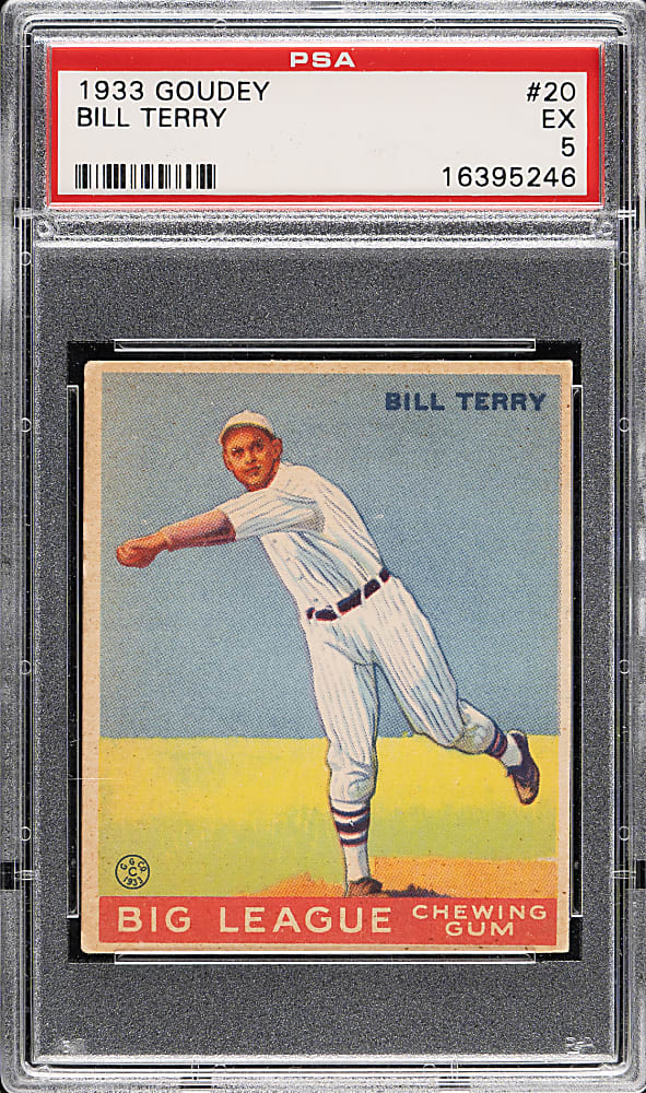 1933 R319 Goudey #20 Bill Terry PSA EX 5