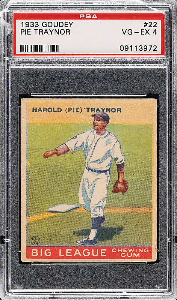 1933 R319 Goudey #22 Pie Traynor PSA VG-EX 4