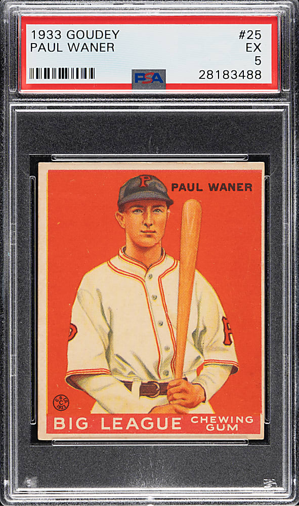 1933 R319 Goudey #25 Paul Waner PSA EX 5