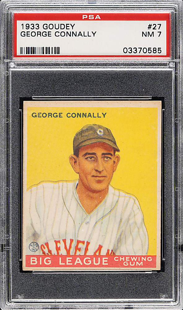 1933 R319 Goudey #27 George Connally PSA NM 7