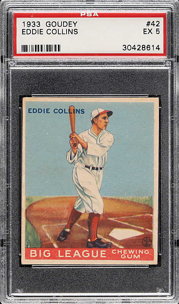 1933 R319 Goudey #42 Eddie Collins PSA EX 5
