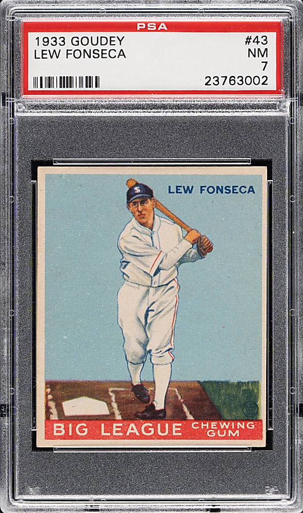 1933 R319 Goudey #43 Lew Fonseca PSA NM 7