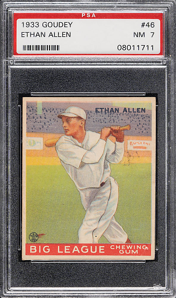 1933 R319 Goudey #46 Ethan Allen PSA NM 7