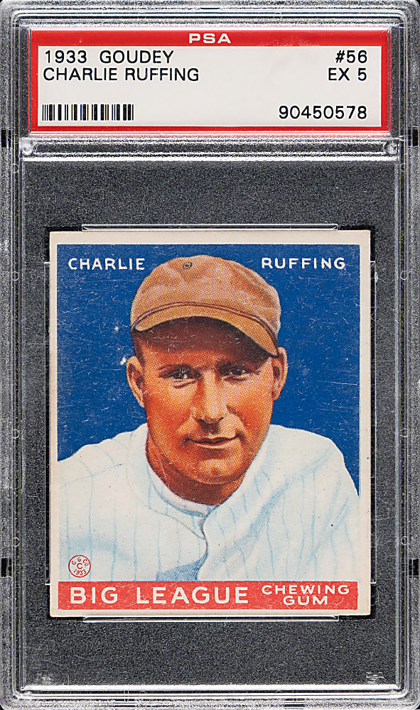 1933 R319 Goudey #56 Red Ruffing PSA EX 5