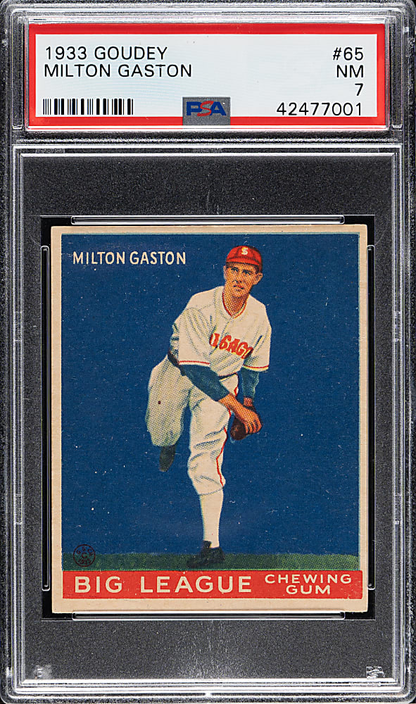 1933 R319 Goudey #65 Milton Gaston PSA NM 7