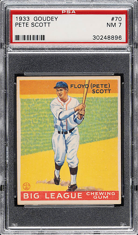 1933 R319 Goudey #70 Pete Scott PSA NM 7
