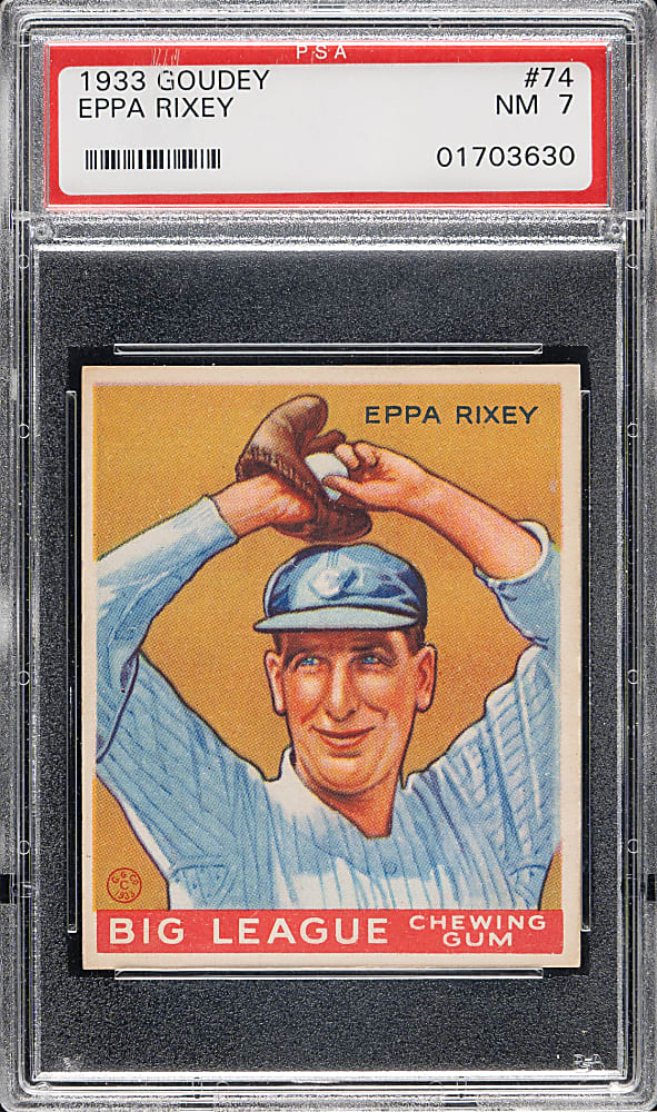 1933 R319 Goudey #74 Eppa Rixey PSA NM 7