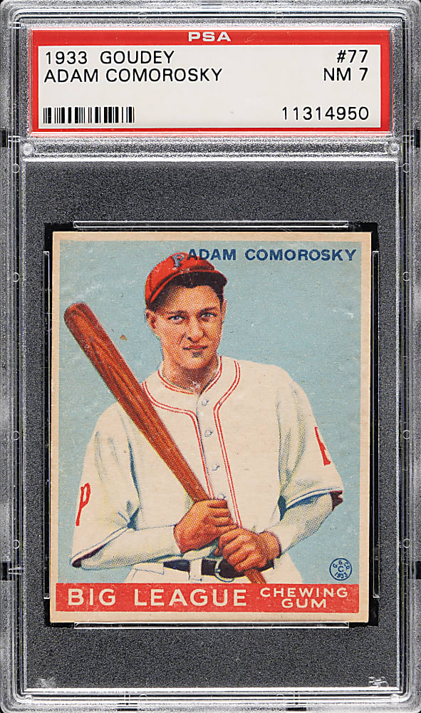 1933 R319 Goudey #77 Adam Comorosky PSA NM 7