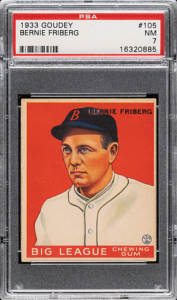 1933 R319 Goudey #105 Bernie Friberg PSA NM 7
