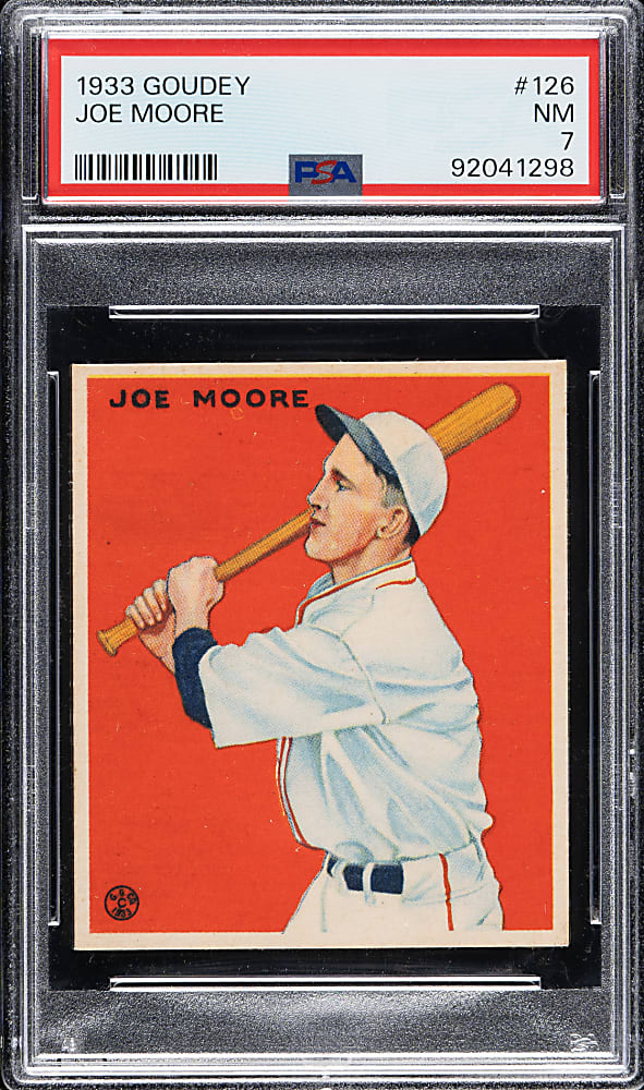 1933 R319 Goudey #126 Joe Moore PSA NM 7