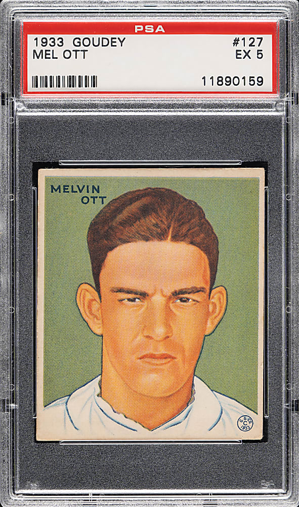 1933 R319 Goudey #127 Mel Ott PSA EX 5