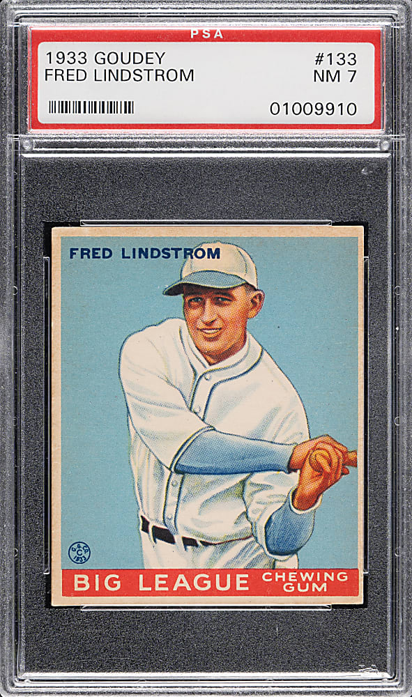 1933 R319 Goudey #133 Fred Lindstrom PSA NM 7