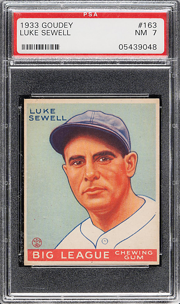 1933 R319 Goudey #163 Luke Sewell PSA NM 7