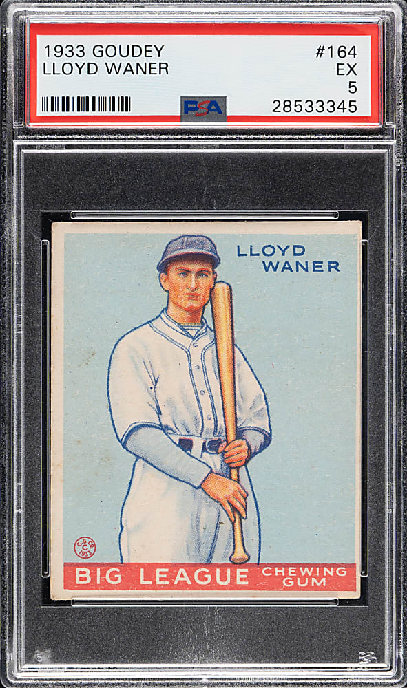 1933 R319 Goudey #164 Lloyd Waner PSA EX 5