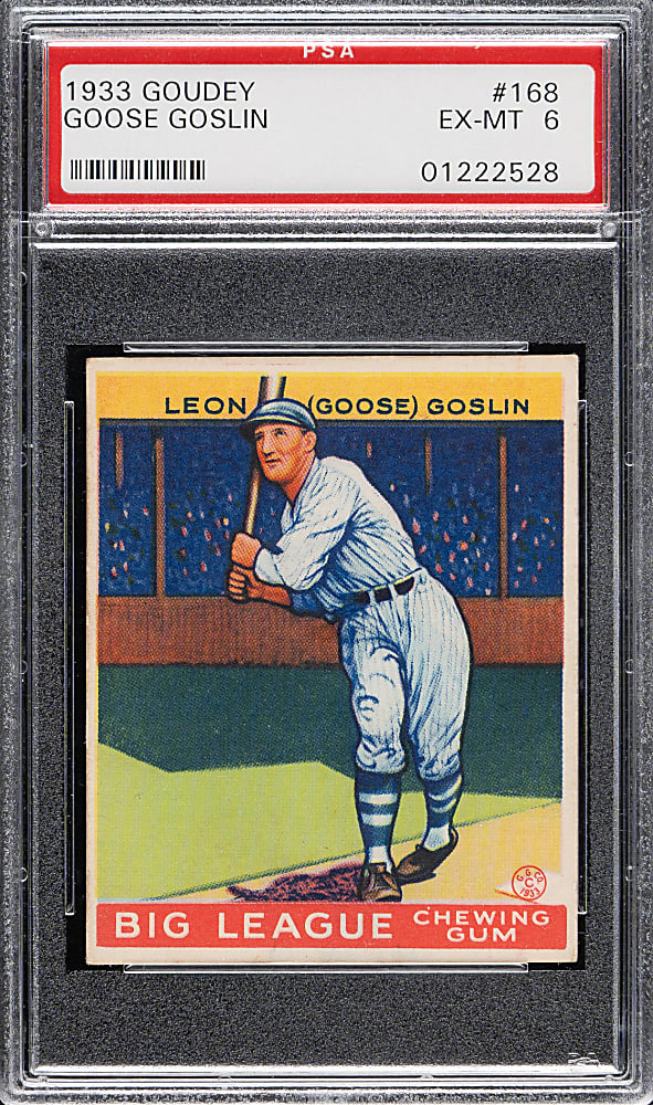 1933 R319 Goudey #168 Goose Goslin PSA EX-MT 6