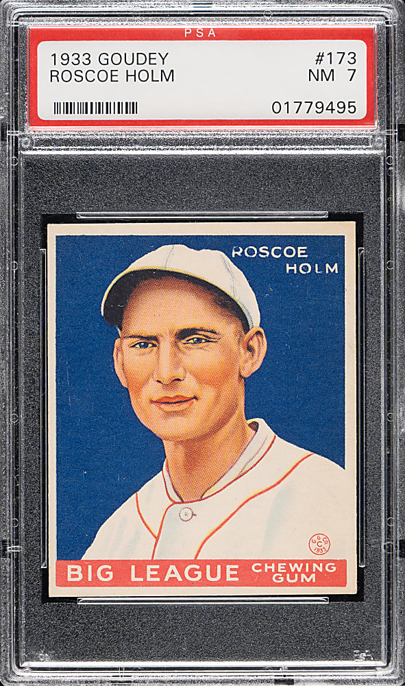 1933 R319 Goudey #173 Roscoe Holm PSA NM 7
