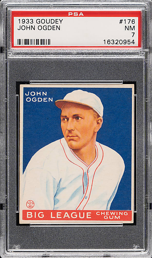 1933 R319 Goudey #176 John Ogden PSA NM 7