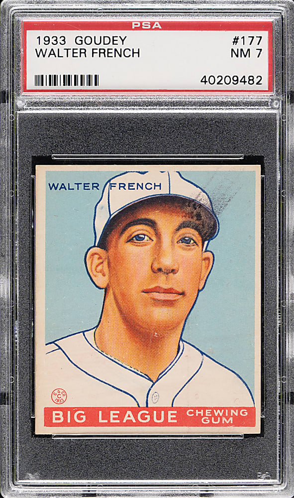 1933 R319 Goudey #177 Walter French PSA NM 7