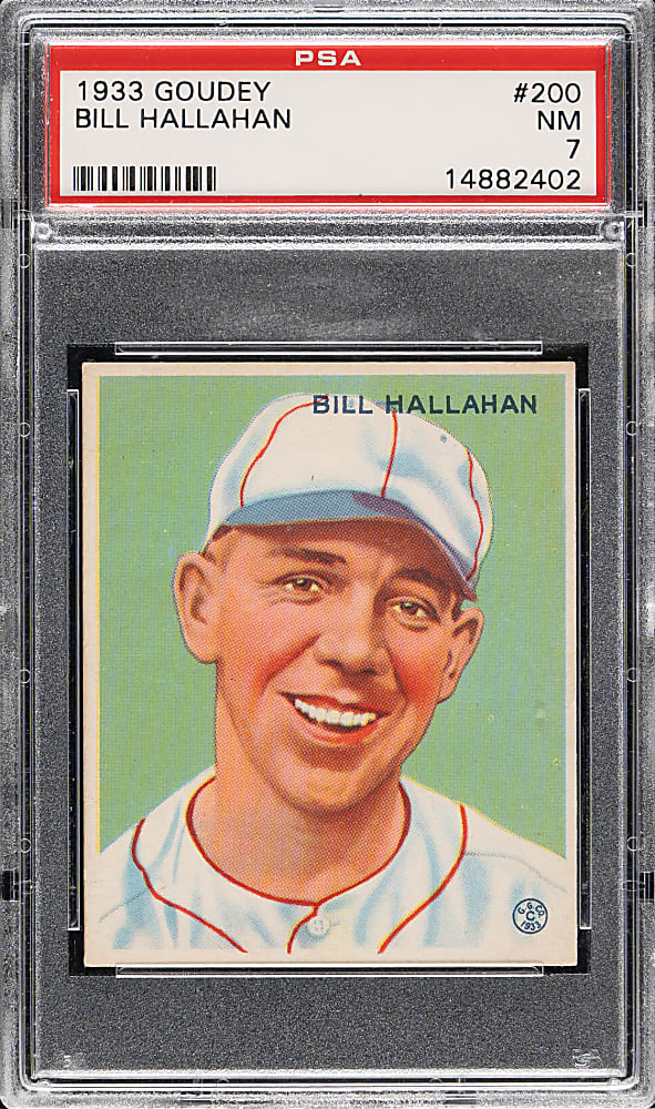 1933 R319 Goudey #200 Bill Hallahan PSA NM 7