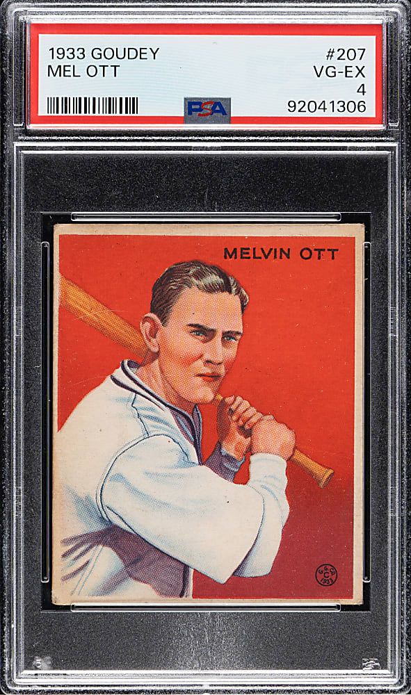 1933 R319 Goudey #207 Mel Ott PSA VG-EX 4