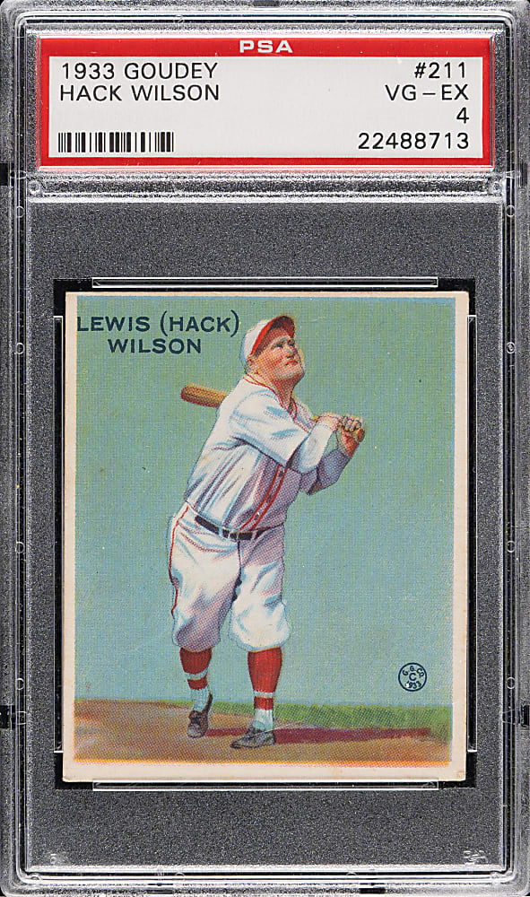 1933 R319 Goudey #211 Hack Wilson PSA VG-EX 4